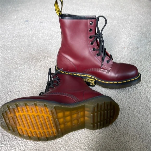 Dr. Martens Cherry Red Leather Boots
